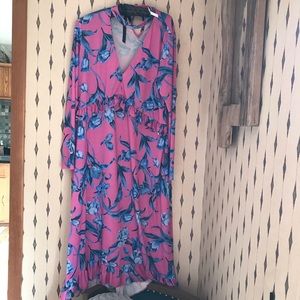 NWT ASOS Floral Ruffle Maxi Dress, Sz 14